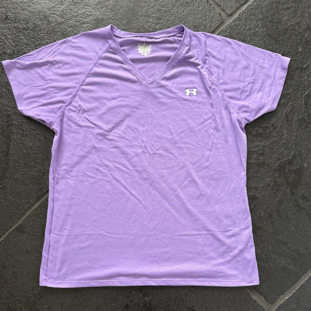 Under Armour Lavender V-Neck Tee